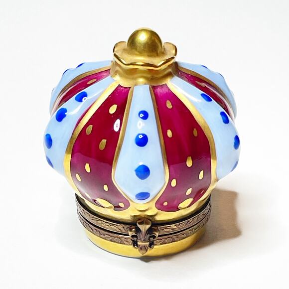 Limoges Box Royal Crown Hand Painted Porcelain Trinket - Picture 1 of 4